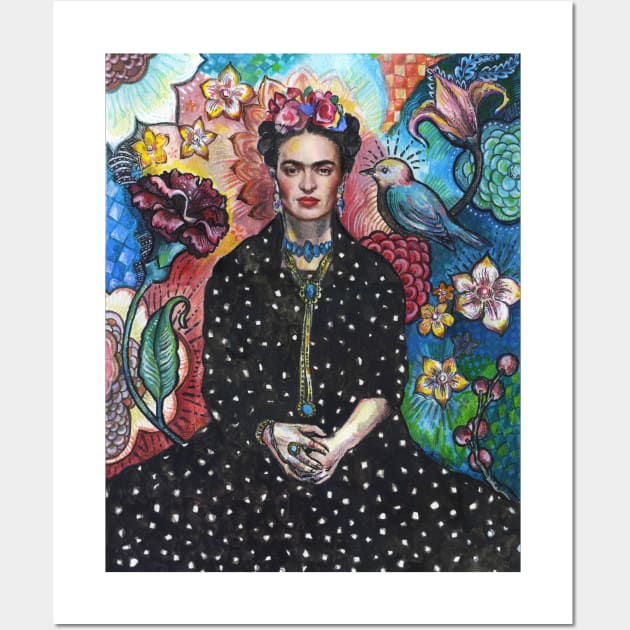 Frida Kahlo portrait - 2 Wall Art by FanitsaArt